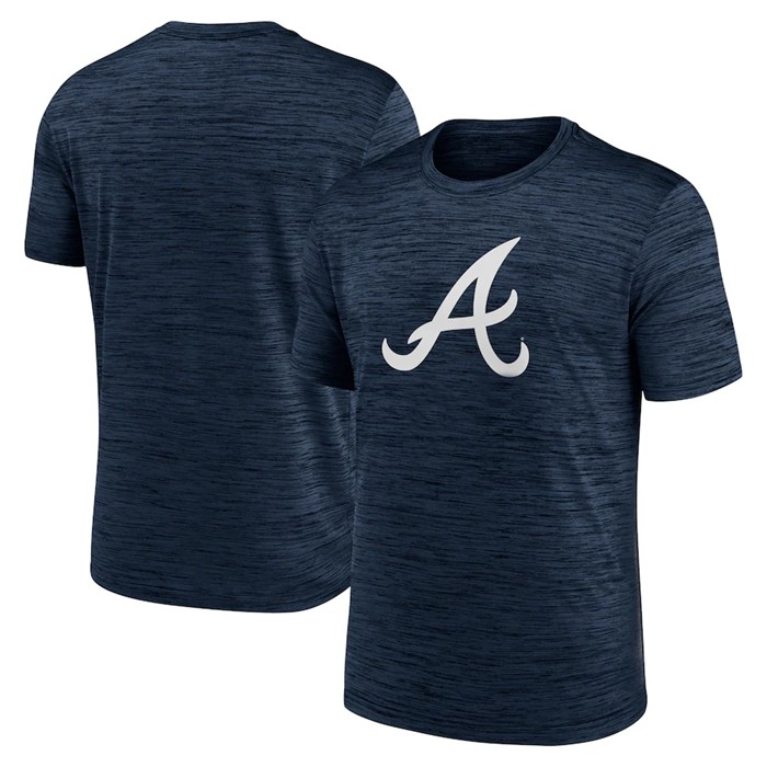 Men's Atlanta Braves Navy Team Logo Velocity Performance T-Shirt
